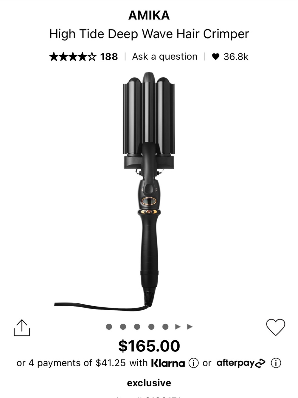 BNIB Amika High Tide Deep Wave Crimper